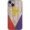 Philippines Flag Dark Wood iPhone 15 Plus Skin
